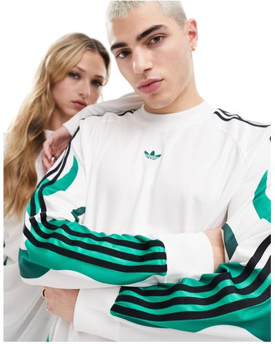 adidas Originals Camiseta blanca unisex - Verde