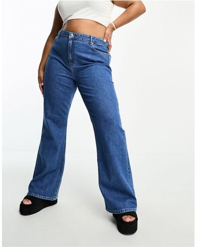 ASOS Asos Design Curve - Flared Jeans - Blauw