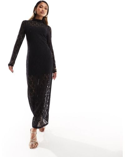 Abercrombie & Fitch Lace Maxi Dress - Black