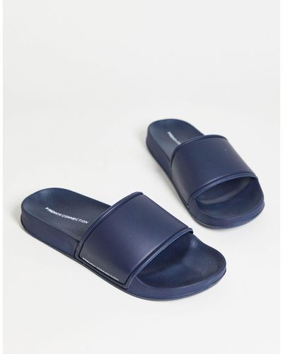 French Connection Slippers - Blauw
