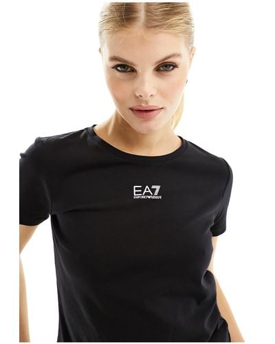 EA7 Armani Centre Logo T-shirt - Black