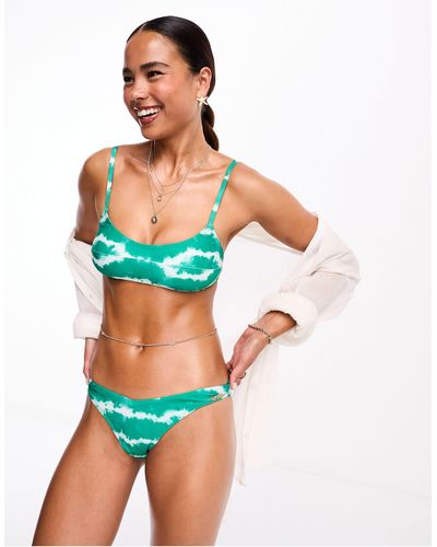 Superdry Top bikini tie-dye - Verde