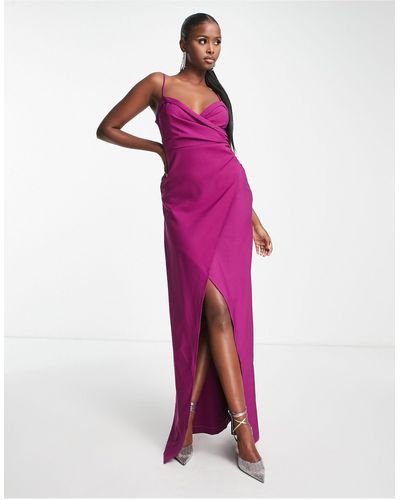 Trendyol Maxi Cami-jurk Met Overslag Aan - Roze