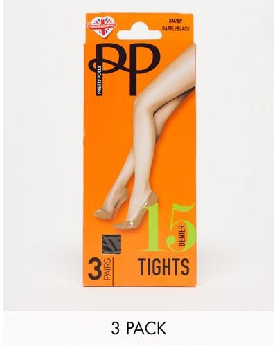 Pretty Polly – 3er-pack strumpfhosen - Orange