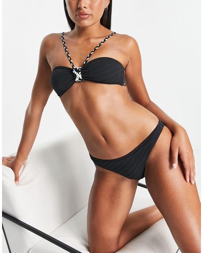 Accessorize Bandeau-bikinitop Met Halternek - Zwart