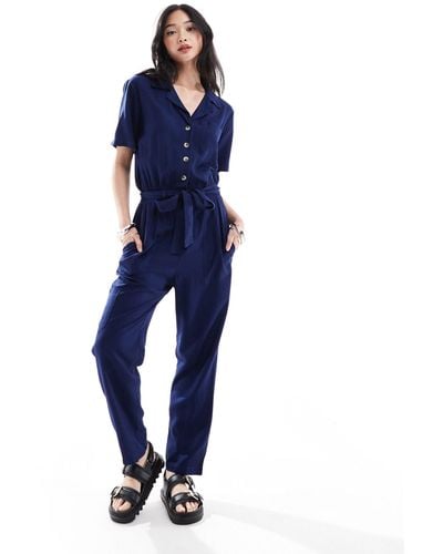 French Connection Utility Jumpsuit - Blue