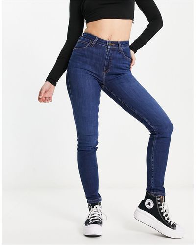 Lee Jeans Ivy - jeans a vita alta super skinny color indaco - Blu
