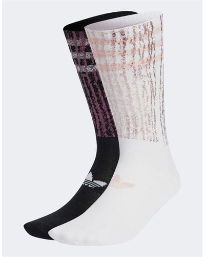 adidas Originals Metallic Crew Socks 2 Pairs - Pink