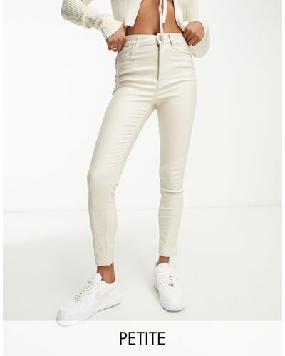 New Look Coated Skinny Jeans - White