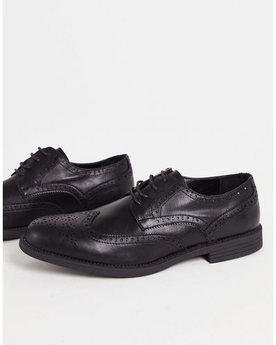 Truffle Collection Formal Lace Up Brogues - Black