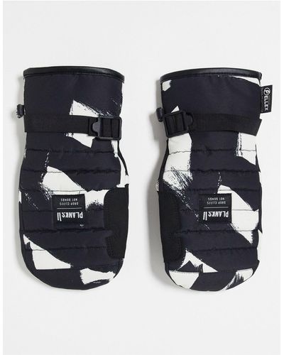 Planks Bro-down Insulated Unisex Mittens - Blue