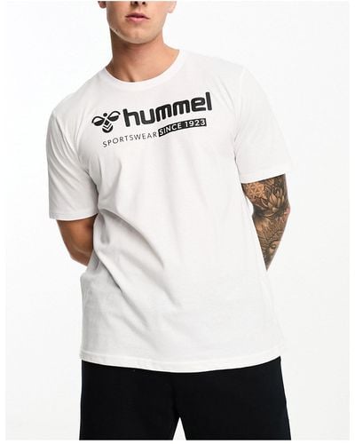 Hummel Regular Fit T-shirt With Oversized Logo - White