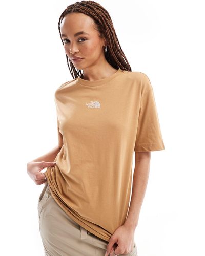 The North Face Exclusivité asos - - t-shirt épais oversize - beige - Neutre