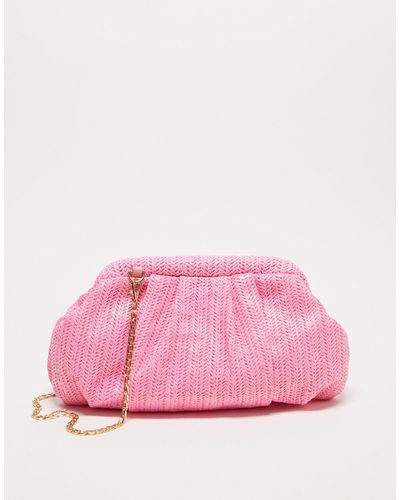Forever New Textured Weave Bag - Pink