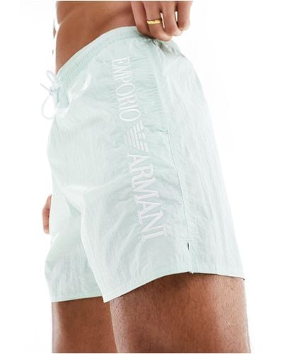 Emporio Armani Bodywear Logo Swim Shorts - Blue