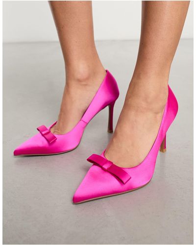 ASOS Pippa Bow Detail High Shoes - Pink