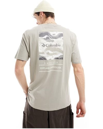 Columbia Camiseta con estampado en la espalda barton springs exclusiva en asos - Gris