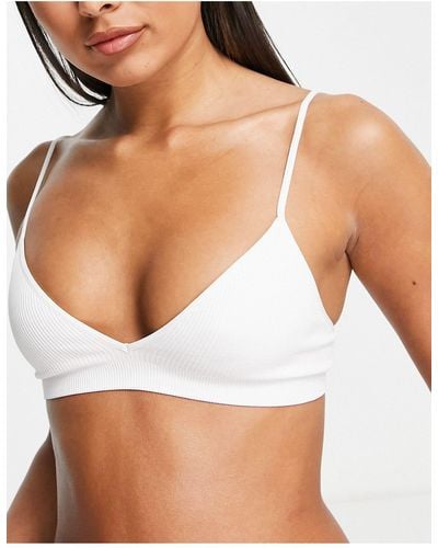Weekday Cat - brassière triangle en polyamide - - white - Multicolore