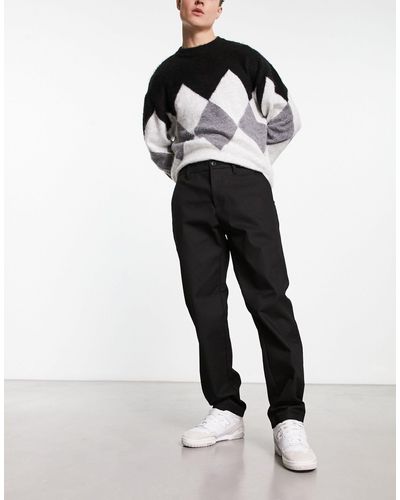 Only & Sons Pantalon coupe ample - noir - Blanc