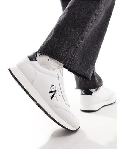 Calvin Klein Low Lace Up Trainers - White