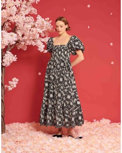 Sister Jane Dream Flower Embroidered Midaxi Dress