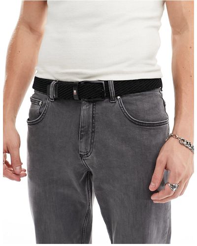 Tommy Hilfiger Denton - cintura elasticizzata da 35 cm nera - Bianco