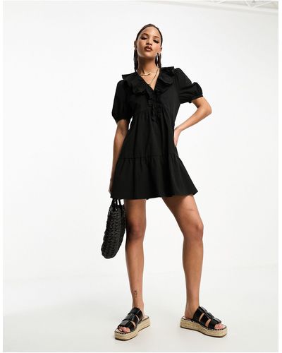 URBAN REVIVO Women's Striped Midi Dress - Short Sleeve Button Down Summer Knit Dress For Vacation & Casual Wear - View #3