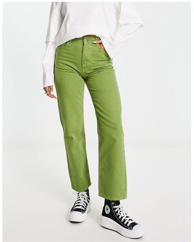 Reclaimed (vintage) Jeans slim a vita alta anni '90 lavaggio - Verde