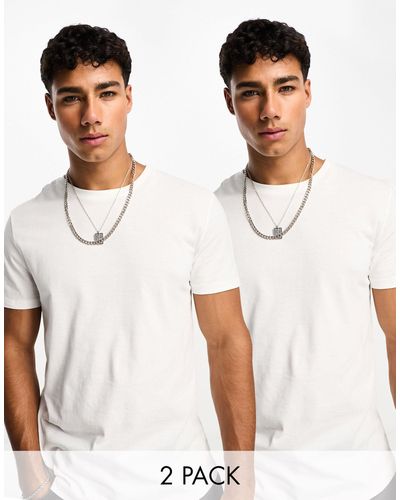 ASOS 2-pack T-shirts With Crew Neck - White