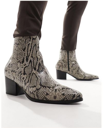 ASOS Heeled Chelsea Boots - Gray