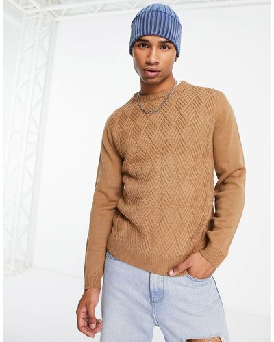 Another Influence – strickpullover - Blau