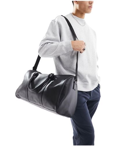 French Connection Faux Leather Holdall Bag - Black