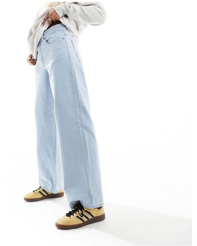 Dickies Herndon - jeans ampi a fondo ampio azzurri a vita medio alta - Blu