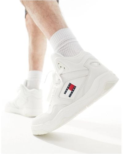 Tommy Hilfiger Basket Mid Top Trainers - White