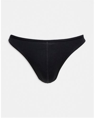 ASOS Thong With Cut Out Detail - Black