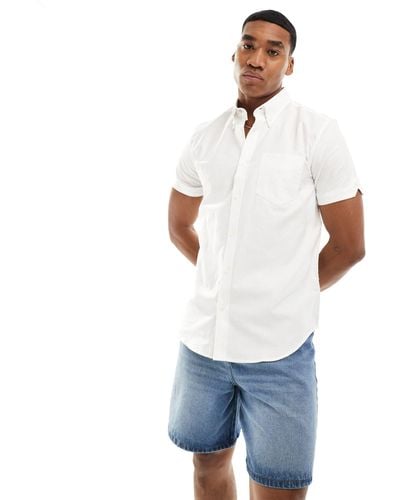 Ben Sherman Short Sleeve Oxford Shirt - White