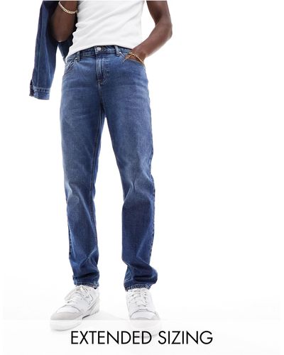 ASOS Jeans stretch slim lavaggio scuro - Blu