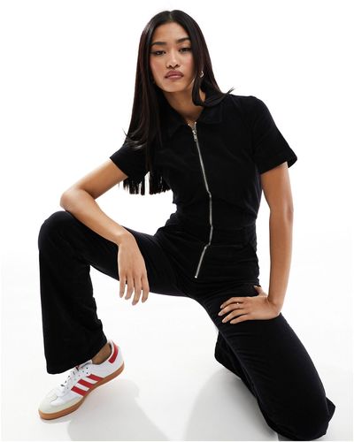 Mango Cord Jumpsuit - Black