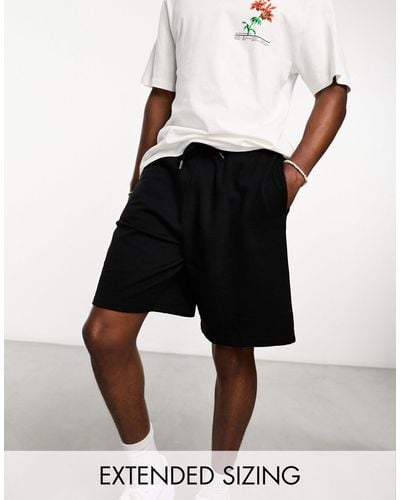 ASOS Oversized Jersey Shorts - Black
