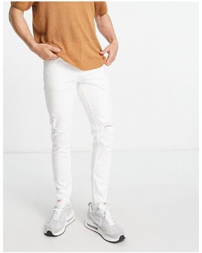 Pull&Bear Skinny Fit Premium Jeans - White