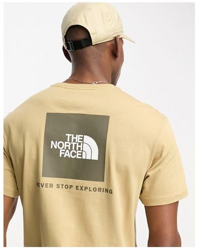 The North Face Redbox - T-shirt Met Print Op - Naturel