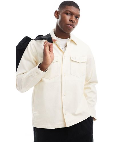 Fred Perry Cord Overshirt - White