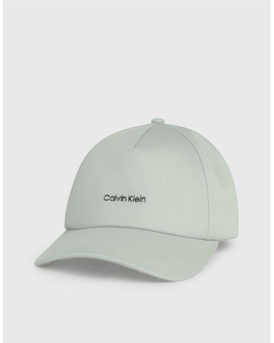 Calvin Klein – kappe aus canvas - Weiß