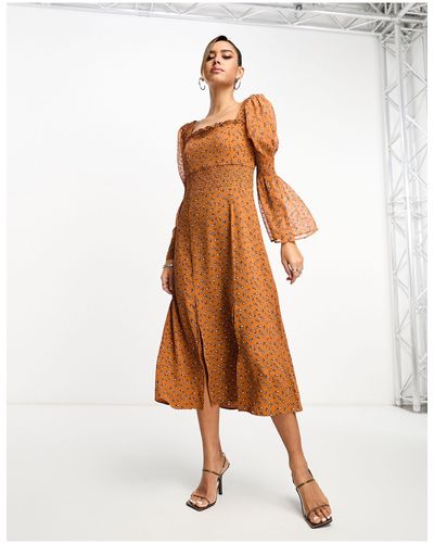 French Connection Long Sleeve Maxi Dress - White