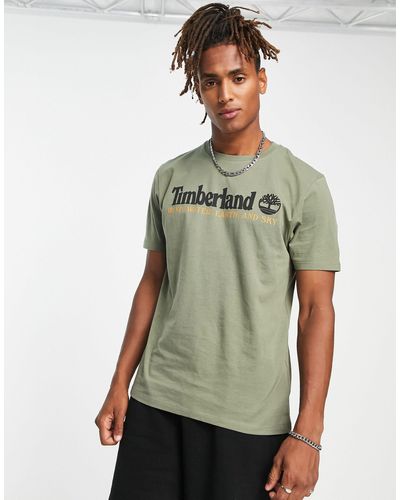 Timberland Camiseta con diseño gráfico en la parte delantera - Verde