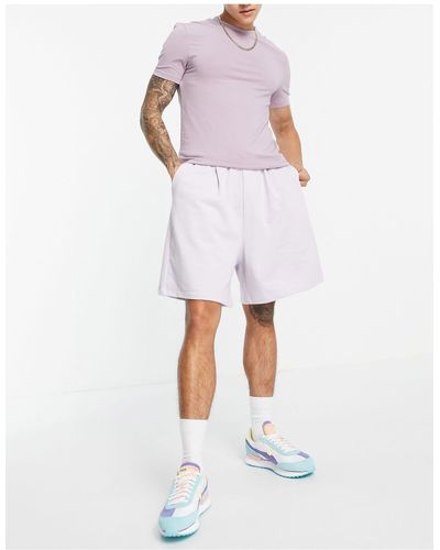 ASOS Co-ord Oversized Smart Jersey Shorts - Purple