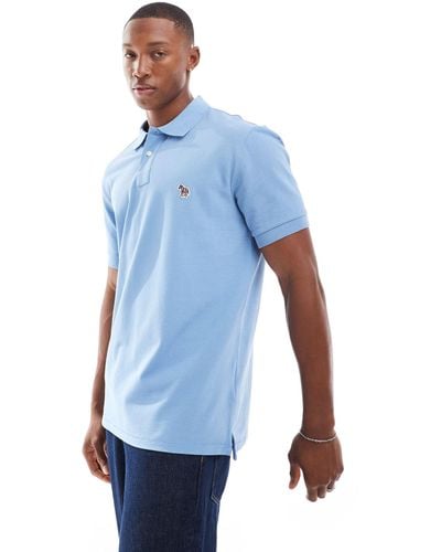 PS by Paul Smith Regular Fit Short Sleeve Polo With Zebra Logo - Blue