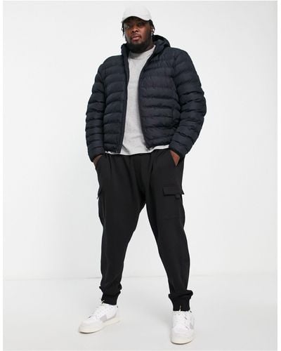 French Connection Plus Puffer Jacket With Hood - Black