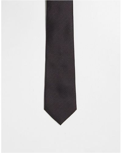 ASOS – normal geschnittene krawatte - Schwarz