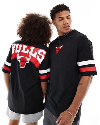 KTZ Chicago bulls - t-shirt unisex nera con grafica ad arco - Nero